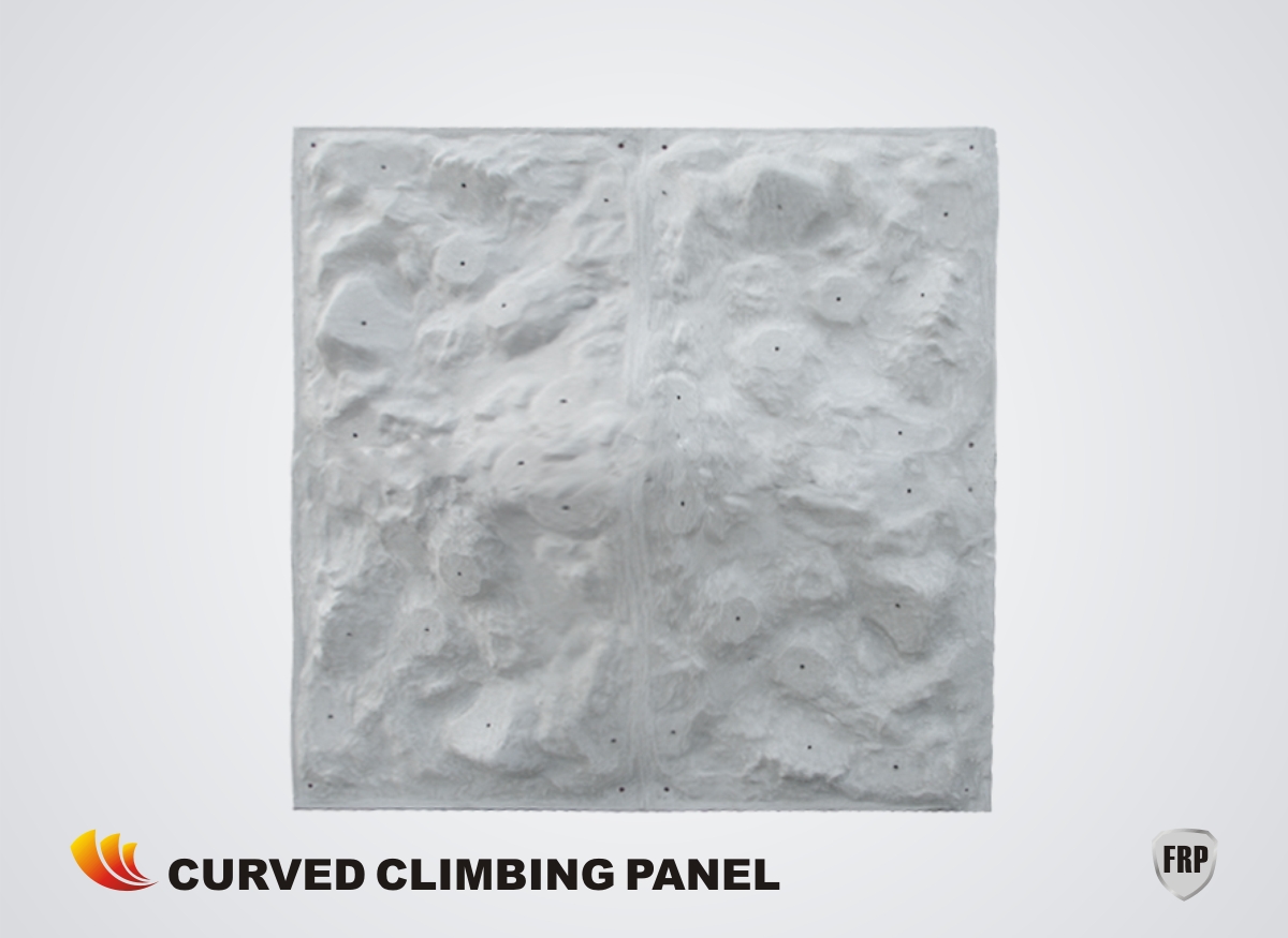 Curved climbing panel