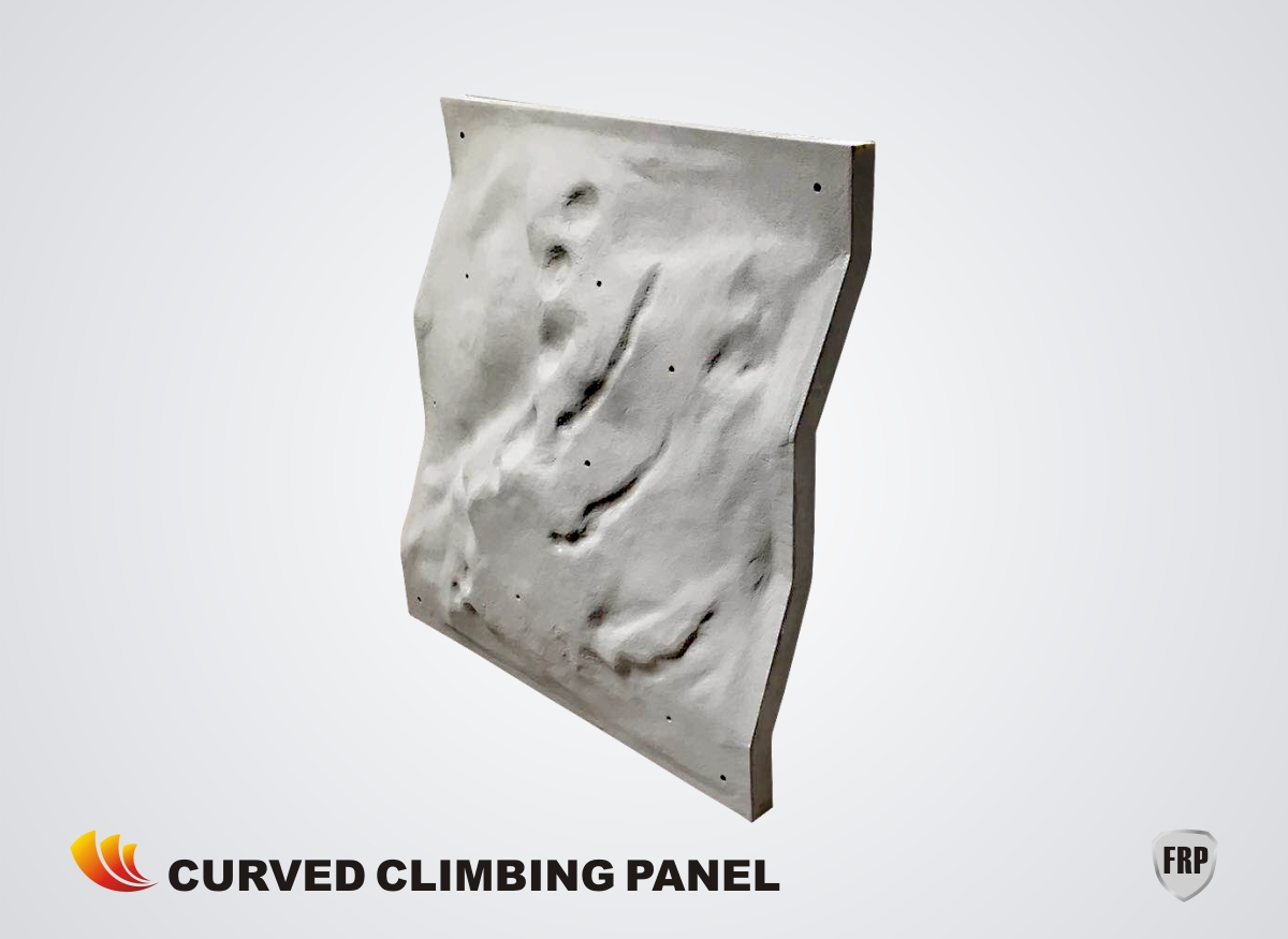 Curved climbing panel